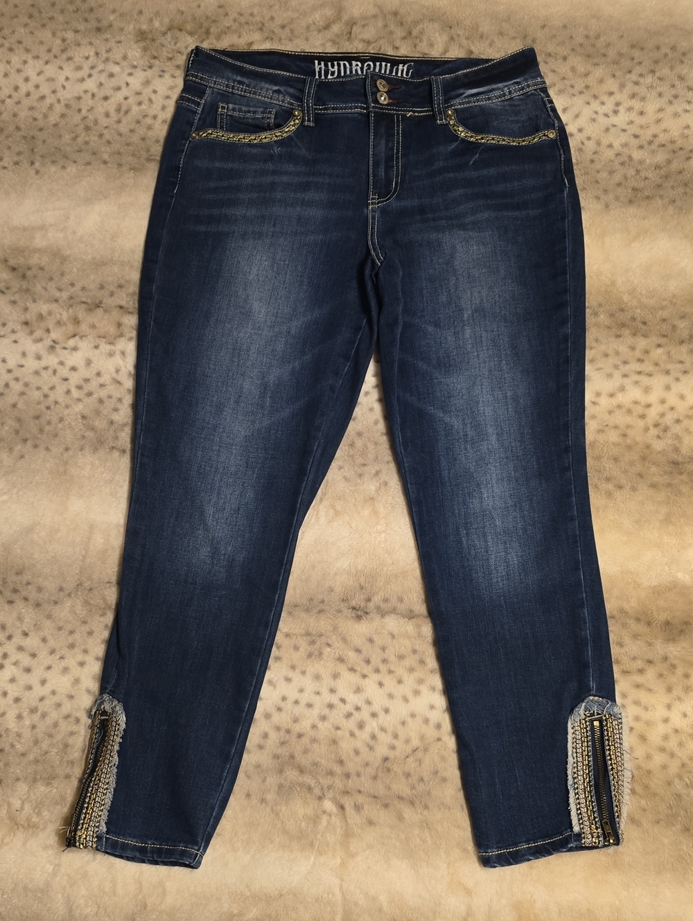 Hydraulic Dark Blue Ankle Skinny Jeans